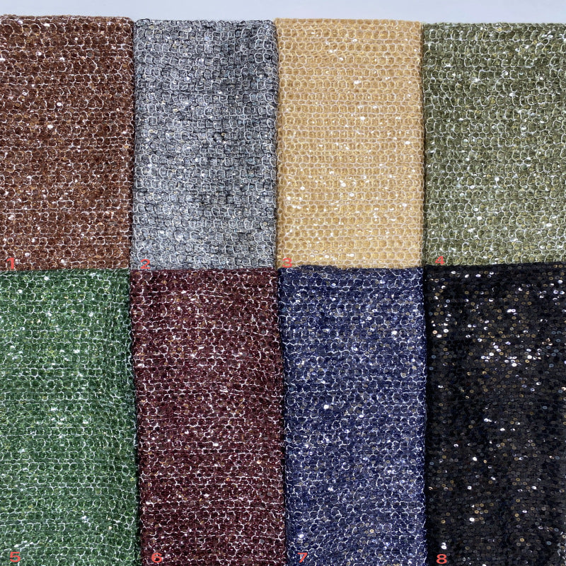 Cutwork Water-Soluble 7mm Sequin Ribbon Fabric — fabric photo 2