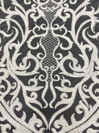 Beaded Sequin Embroidery Fabric for Bridal & Evening Wear — fabric photo 3