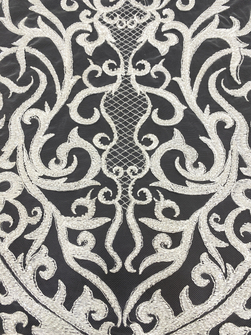 Beaded Sequin Embroidery Fabric for Bridal & Evening Wear — fabric photo 3