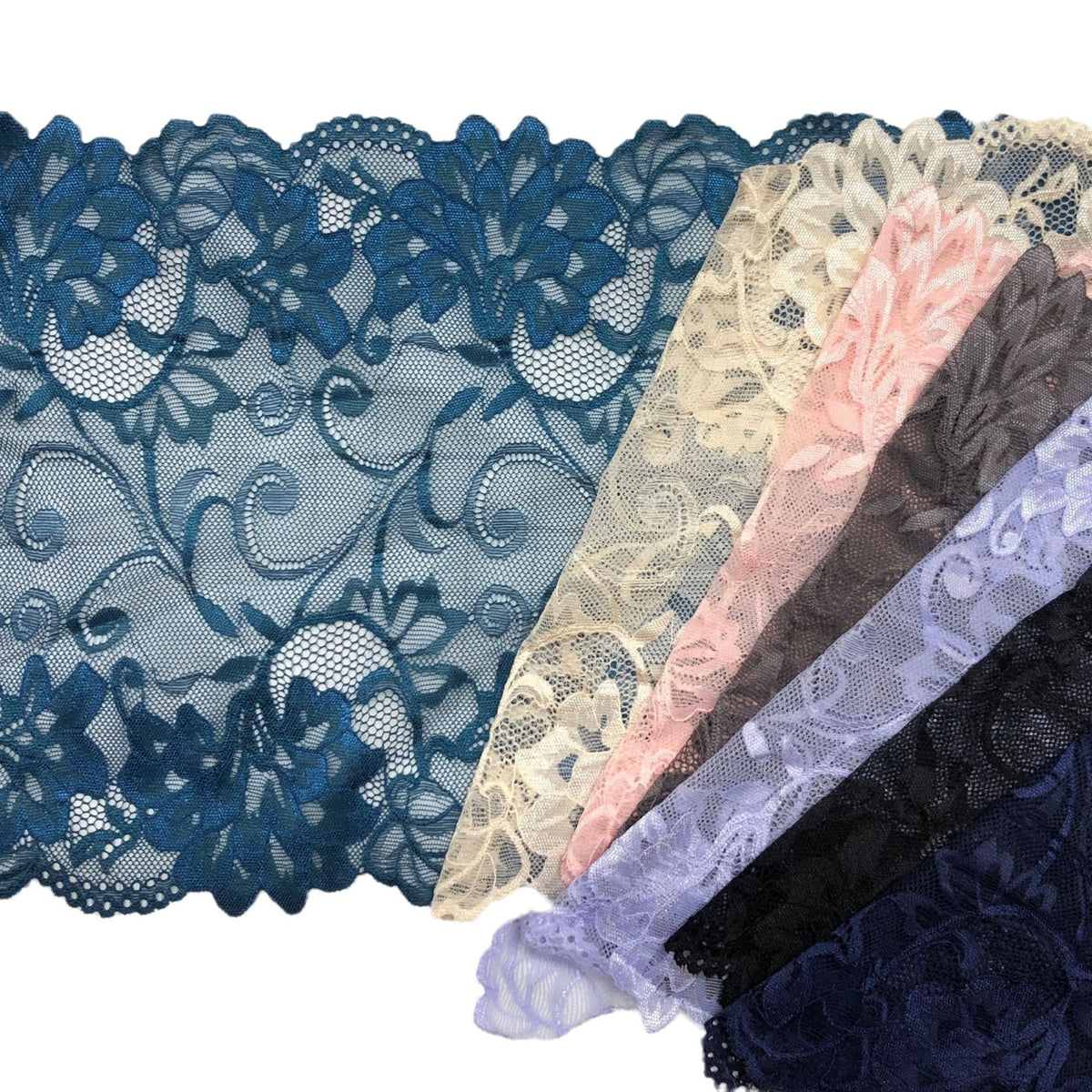 Large Floral Corded Lace Trim 25 cm — fabric photo 5