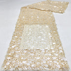 Cutwork Water-Soluble Sequin Embroidery Fabric — fabric photo 2