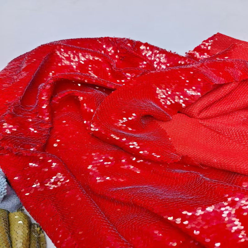 Dense Mesh with 5mm Sequin Embroidery — fabric photo 4