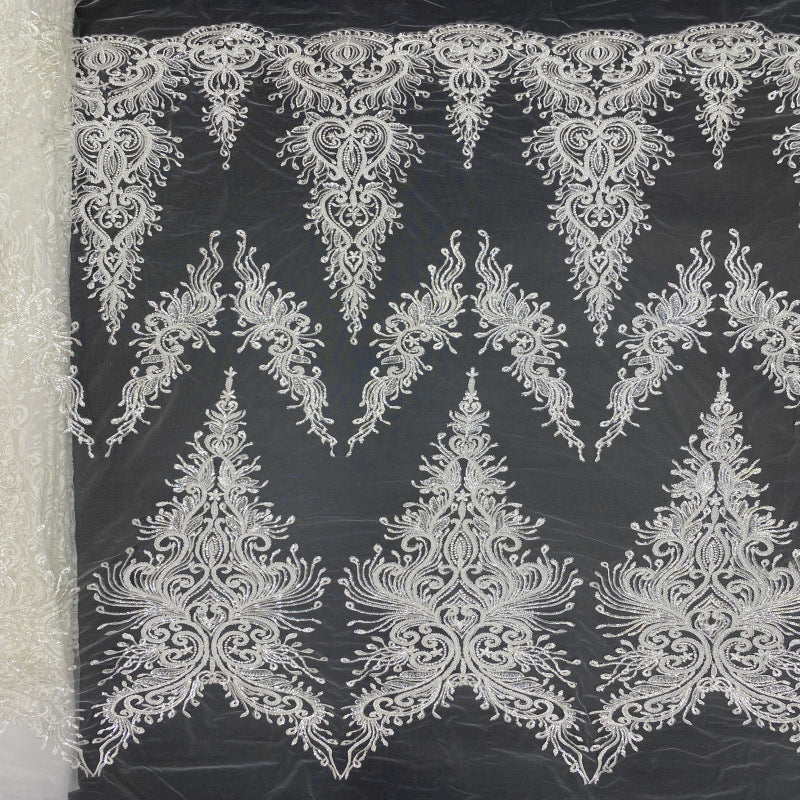 Sequin Embroidered Bridal Fabric – Design 00127
