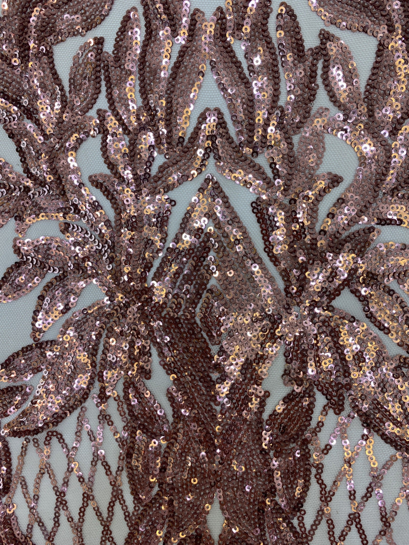 Stretch Mesh with 3mm Sequin Embroidery — fabric photo 2