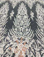 Botanical Bead & Sequin Embroidered Bridal Fabric — fabric photo 2