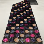 5 mm Sequin Embroidered Tulle Mesh Fabric