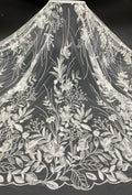 Bugle Bead & Sequin Embroidered Bridal Fabric — fabric photo 6