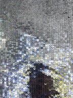Fine 5 mm Sequin Embroidered Bridal Fabric — fabric photo 5