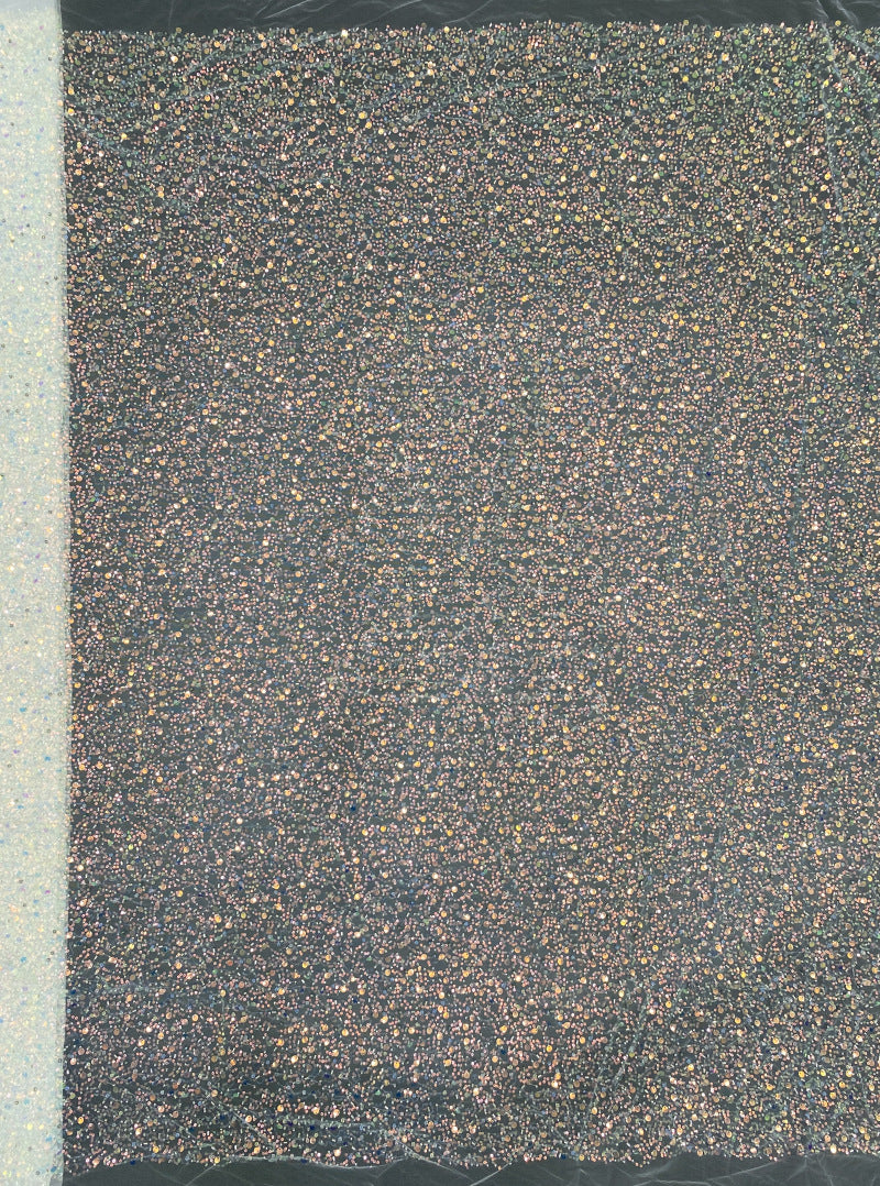 Sequin & Bugle-Bead Embroidered Bridal Fabric – Design 54111 — fabric photo 6