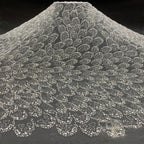 Oversized Foam Bead Bridal Embroidery Fabric