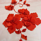 3D Floral Sequin Beaded Lace for Dressmaking — fabric photo 3