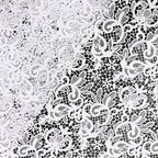 European Floral Cutwork Embroidered Mesh Fabric – Per Yard