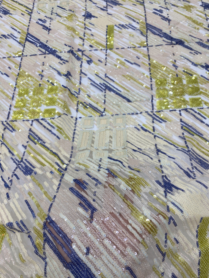 Colorful 2–5mm Laminated Sequin Embroidery Fabric — fabric photo 5