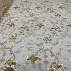 Multicolor Laminated Sequin Embroidery Fabric — fabric photo 4
