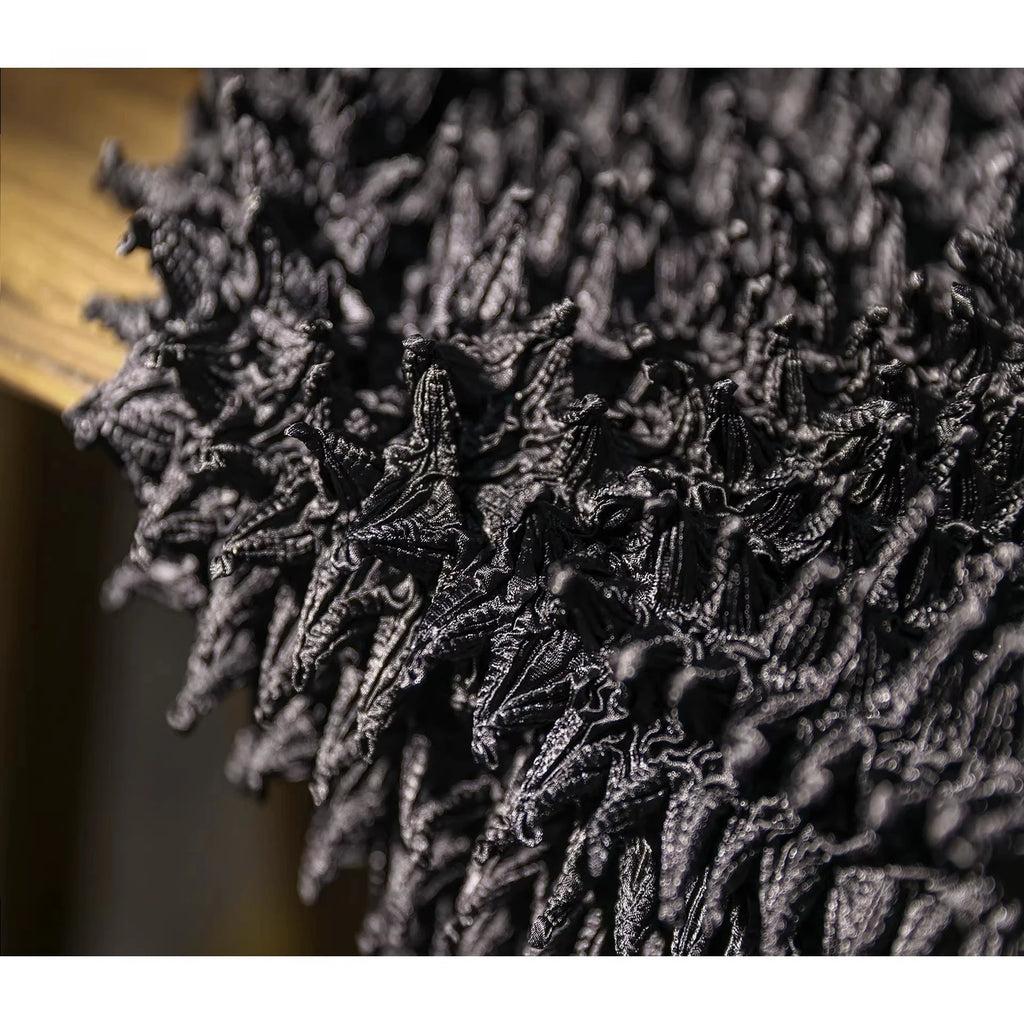 3D Thorn Texture Heavy Pleated Fabric - Avant-Garde Designer Material