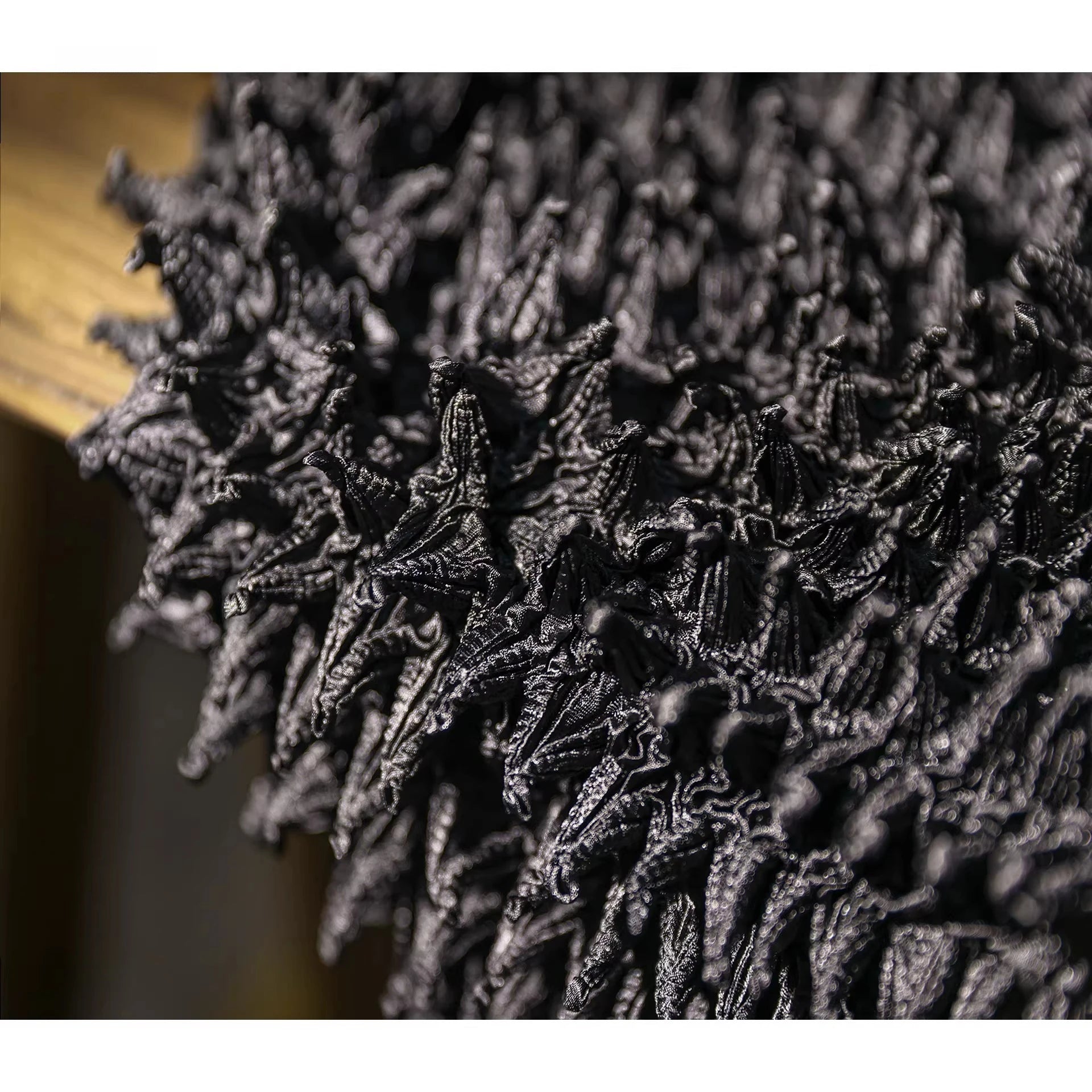 3D Thorn Texture Heavy Pleated Fabric - Avant-Garde Designer Material