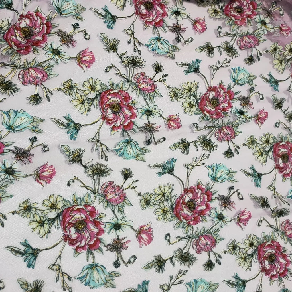 Summer new high-end embroidered sequin mesh fabric suitable for wedding dresses formal gowns and designer clothing fabrics