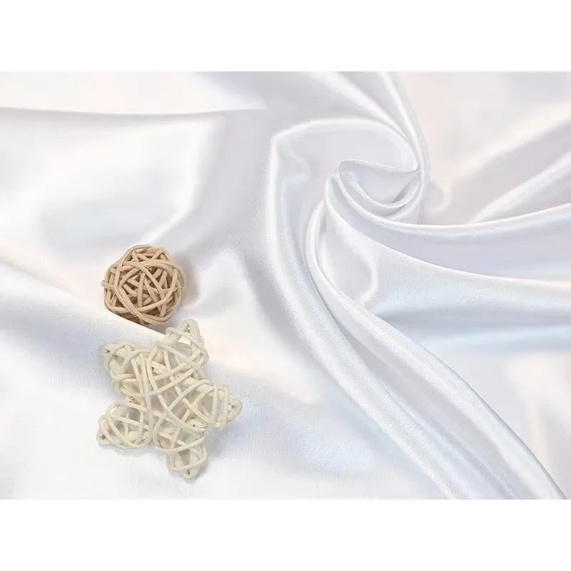 Tissus Simulated Silk With Light Satin Cloth Wholesale Wedding Dress Wedding Pajamas Homewear Lining Eye Mask Shower Cap Fabric