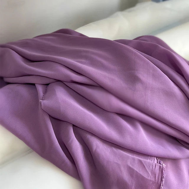 قماش شيفون للفساتين والتنانير والقمصان والملابس والديكورات ومشاريع الخياطة اليدوية، باللون الوردي والأرجواني