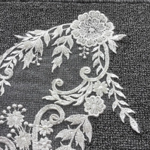 Bead Lace Collar Flower Patch - Luxury for Wedding Dress & Back Decoration - fabric photo 2