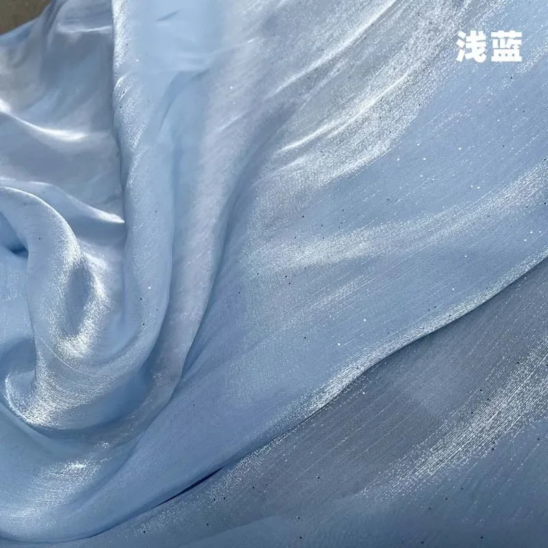 قماش التول اللامع - شبكة شفافة لامعة لفساتين الحفلات وديكورات المناسبات