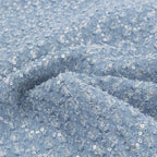 Sequined Embroidered Washed Denim Fabric - Thick Material 137cm