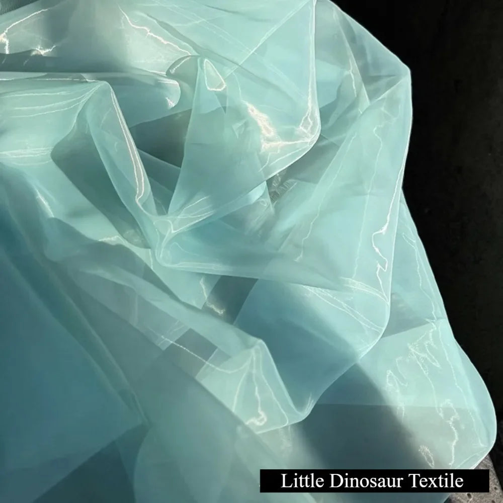 High-density Yarn Organza Fabric 5050 Matte Brocade Polyester Glass Yarn Dress Wedding Dress Women's Fabric Home Handmade