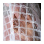 قماش شبكي ناعم من التول ثلاثي الأبعاد باللون الأبيض - فستان الأميرة توتو، الخامة 140 سم