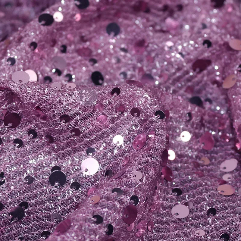Sparkling Size Sequin Mesh Embroidery Fabric Sewing Stage Clothing Children's Clothing Handmade DIY Designer Fabric
