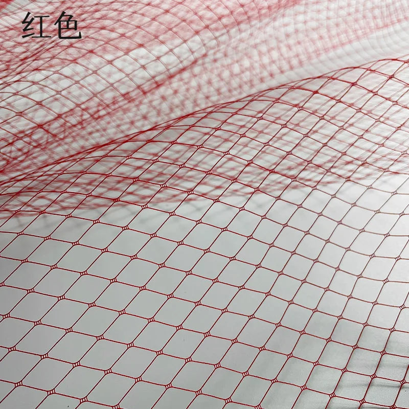 صنع يدوي من نسيج شبكي صلب على شكل ماسة، عصابة رأس مجوفة ذات عيون كبيرة، قبعة علوية، خيوط، تصميم ملابس مصنوع يدويًا