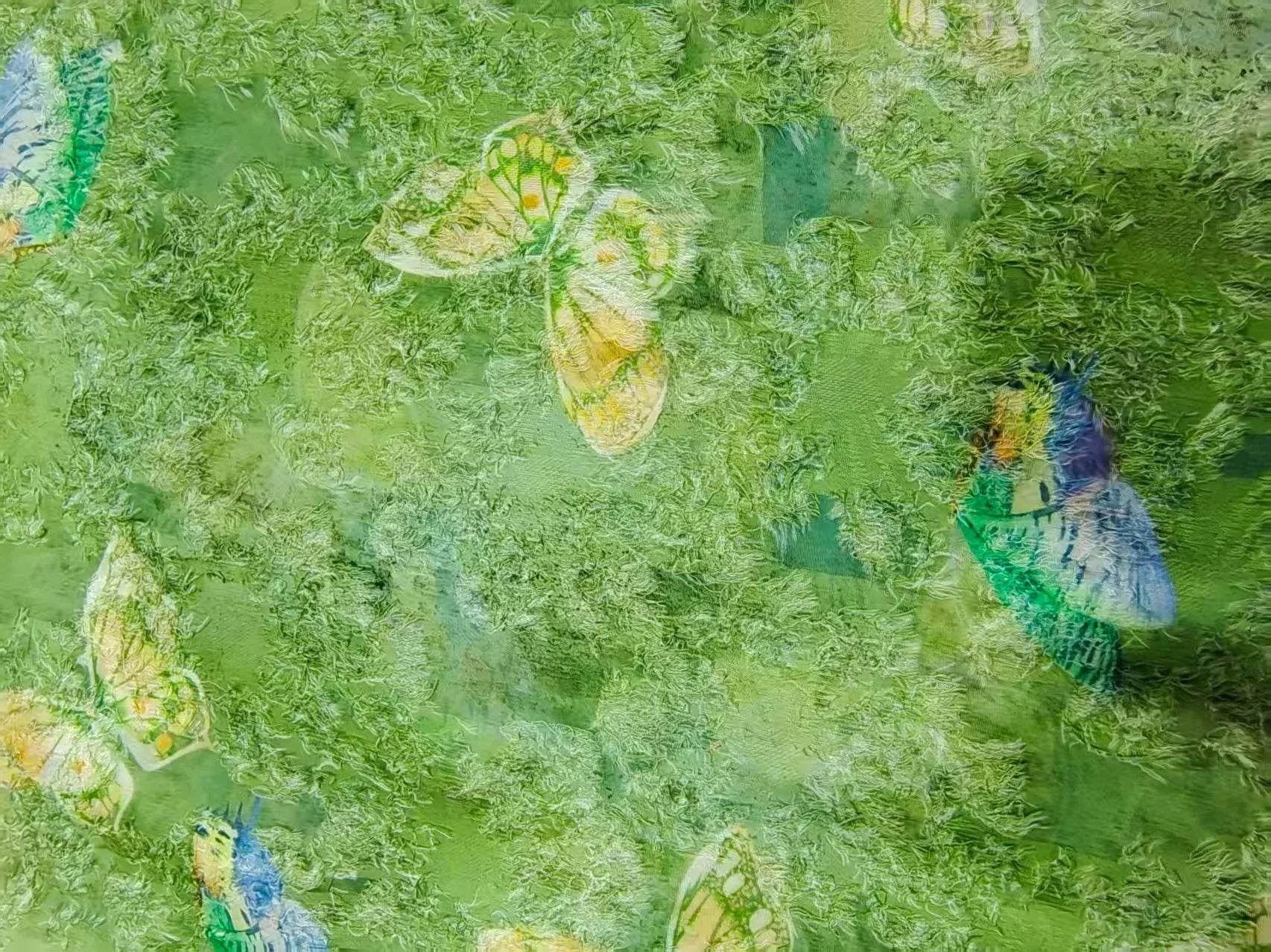 Butterfly Tassel Jacquard High-end Fabric Sewn Camisole Dress Stage Costume Evening Gown DIY Curtain Decoration Fabric