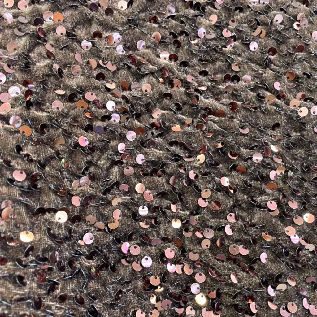 قماش تطريز فاخر من المخمل مع ترتر كثيف غير قابل للتساقط، مناسب لفساتين السهرة والزفاف، ديكور منزلي