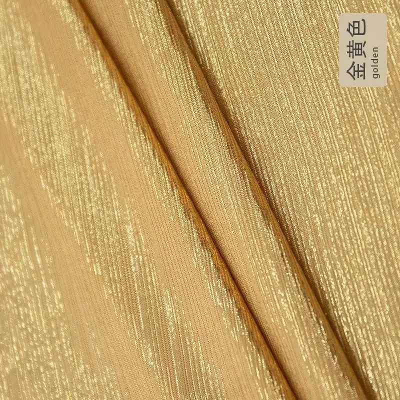 قماش مخطط بختم ساخن معدني - مادة لامعة مقاومة للتجاعيد