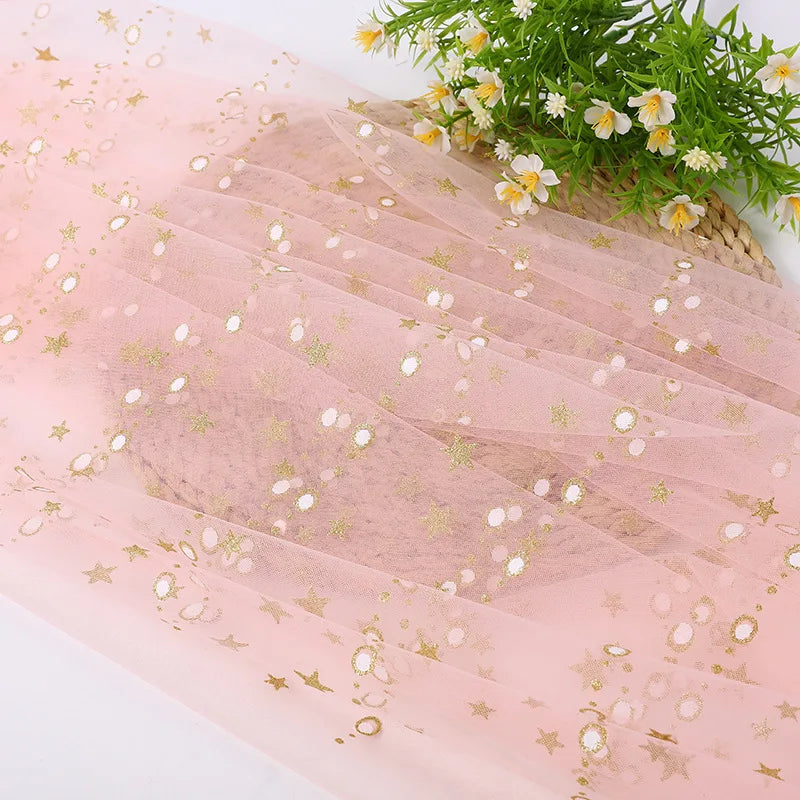 Star Net Chiffon Fabric Suitable For Fairy Dresses Chiffon Skirts Headwear Children's Clothing And Packaging