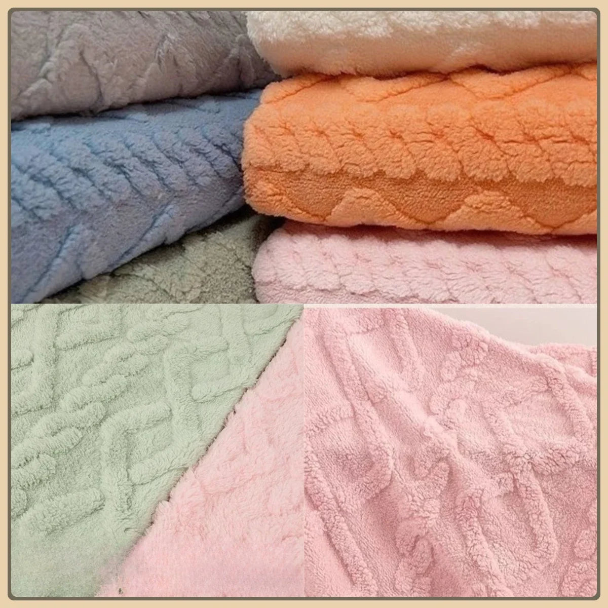 Stretchy Soft Cotton Fabric - Plush Home Wear Material 165cm