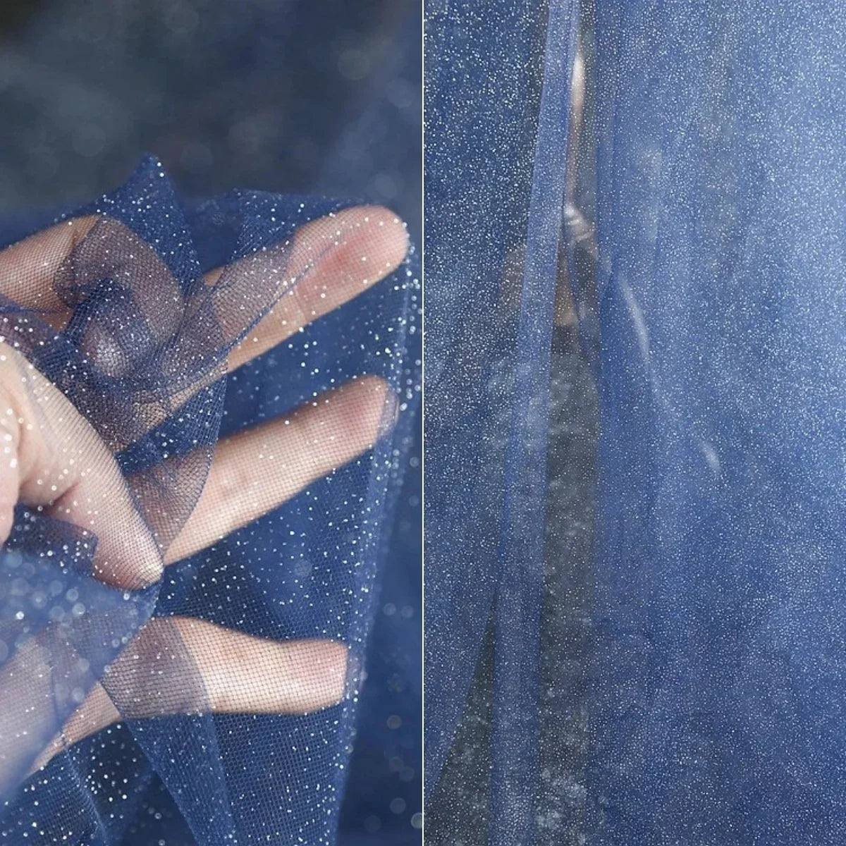 شمبانيا مرشوشة بمسحوق فضي ناعم لامع، خلفية تصوير فوتوغرافي يدوية الصنع، خيوط خياطة، غطاء رأس فستان سهرة، خيوط شبكية ناعمة