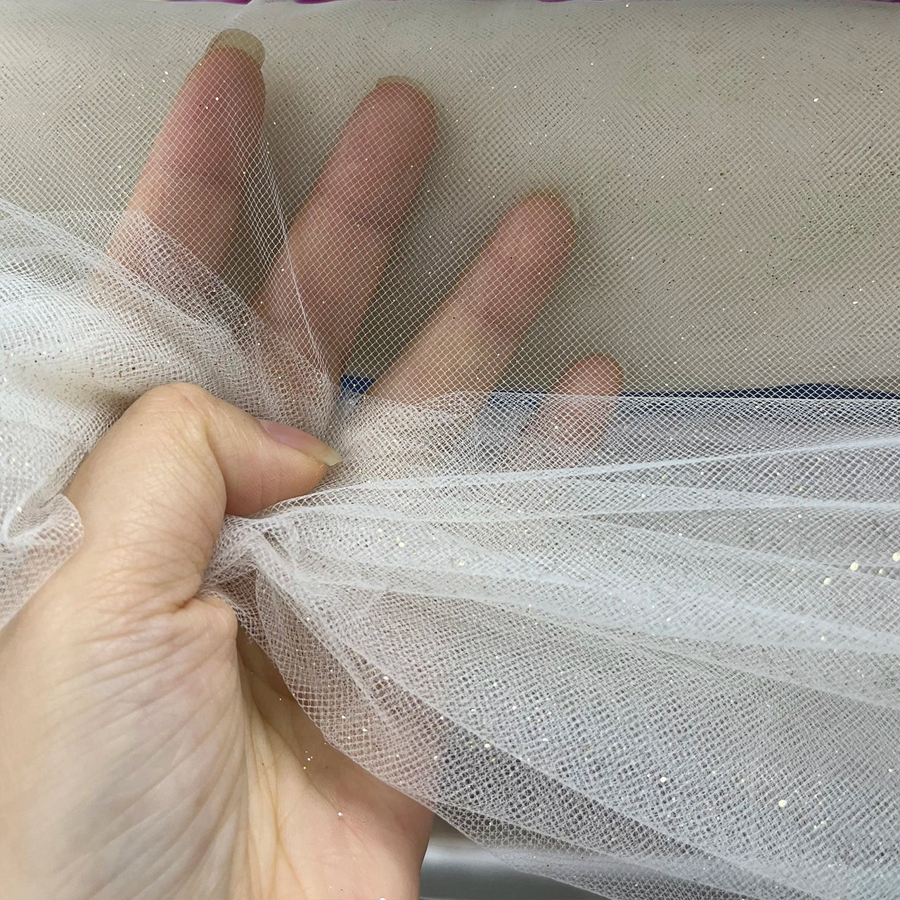 Blue Red Sequin Tulle - Sparkling for Wedding Veils & Children's Dresses