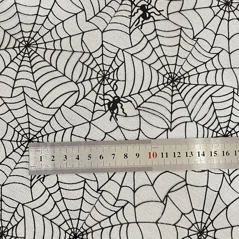 ديكور مشهد شبكة العنكبوت العابر للحدود في الهالوين، خلفية لعبة من القماش الشبكي، زي أداء يدوي الصنع، نسيج فريد من نوعه