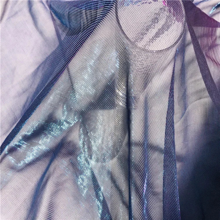 Color Changing Lurex Mesh Net Fabric - Shiny Iridescent Material