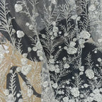 فستان زفاف مطرز بخرز أظافر عالي الجودة، فستان سهرة، قماش دانتيل، خيط دانتيل DIY