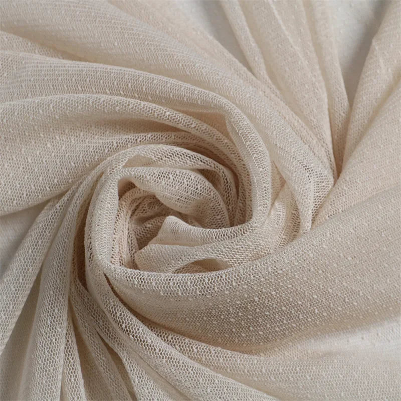 Polka Dot Mesh Organza Fabric - Refined Sheer Material