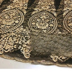 Nuevo producto, tela con hilo dorado, malla de encaje, bordado tridimensional dorado, ropa, vestido, bordado cifrado, falda, tela