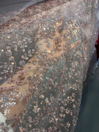 Iridescent Rainbow Sequin Mesh - Laser for Wedding Backdrops & Stage Wear