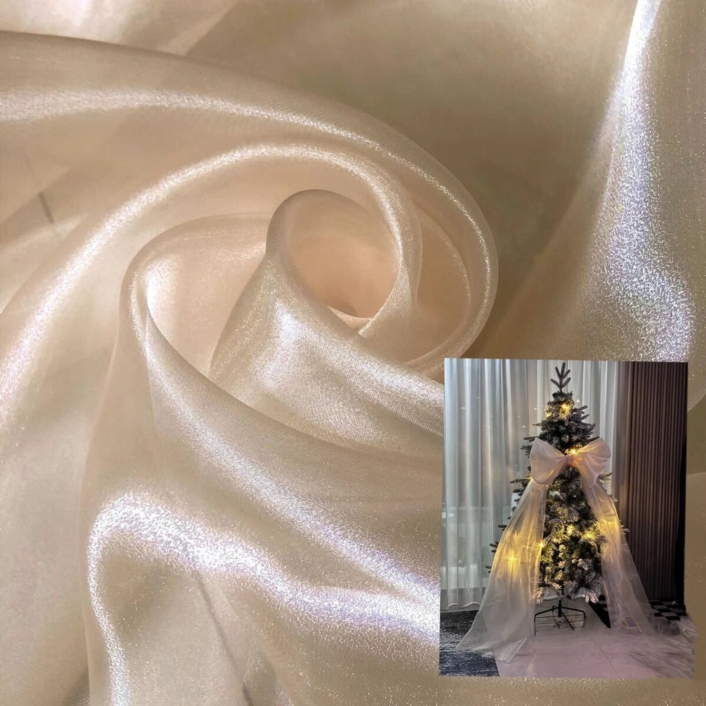 Metallic Sheer Organza - Transparent for Bridal & Party Décor