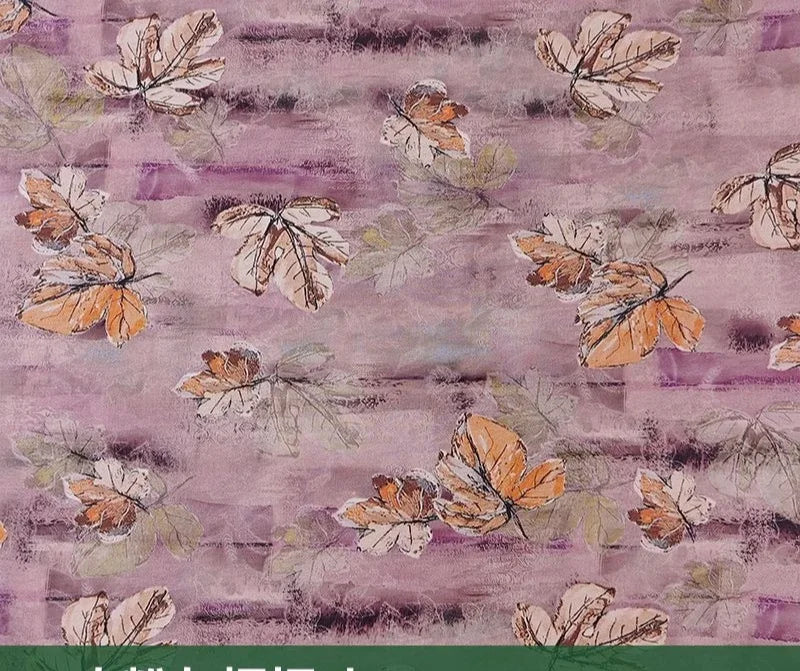 قماش قطني مطبوع رقميًا بتجعد لحاء الشجر - قابل للتنفس 150 سم