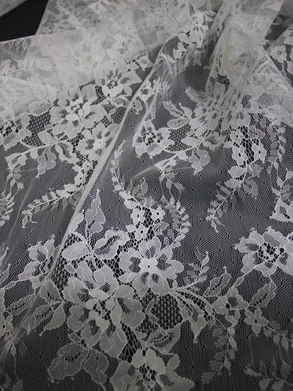 فستان زفاف من قماش الدانتيل عالي الجودة بعرض 1.6 متر، قماش ملابس، مفرش طاولة، ستائر، إكسسوارات بيضاء مصممة