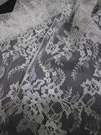 فستان زفاف من قماش الدانتيل عالي الجودة بعرض 1.6 متر، قماش ملابس، مفرش طاولة، ستائر، إكسسوارات بيضاء مصممة