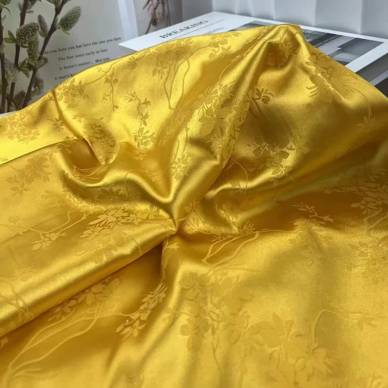 قماش ساتان أسيتات مقلد ناعم من الجاكار - خامة فاخرة، 145 سم