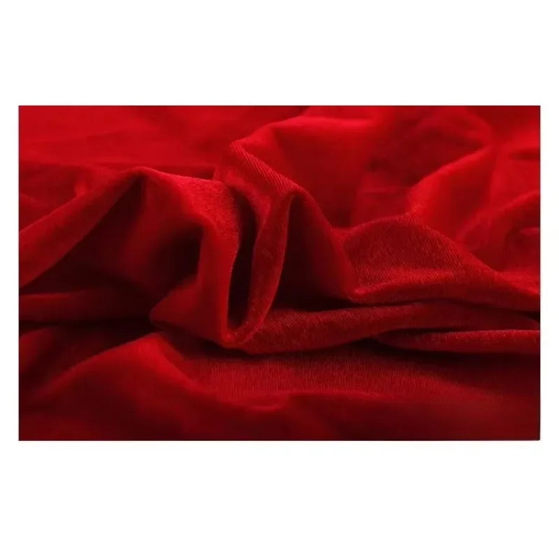 High Quality Velvet Solid Color Elastic Fabric - Luxurious Material 150cm