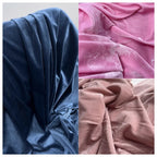 Tela de terciopelo rosa claro oscuro, acabado suave y brillante, elegante vestido de novia, tapicería, material de costura artesanal de lujo, ropa